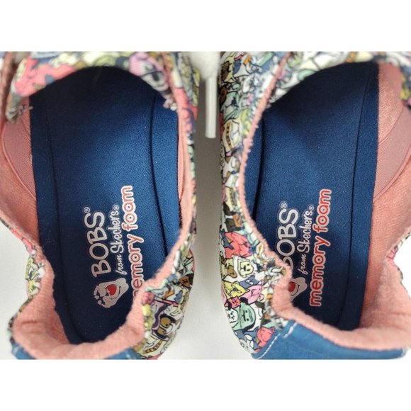 Bobs Skechers Beach Bingo Dogs Low Top Shoes Sneakers Womens Size 9.5 113036 - Picture 4 of 12